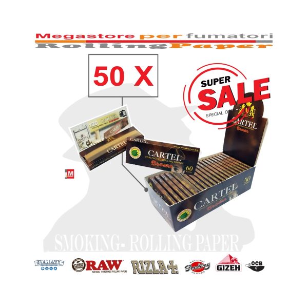 master-108 Cartine Cartel Brown Corte Regular – Confezione da 50 libretti