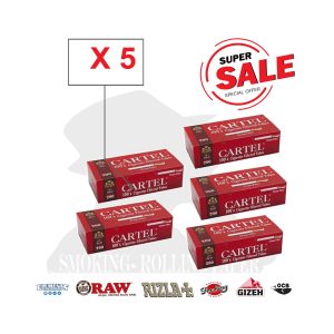 Άδεια τσιγάρα για γέμισμα Cartel 100’s Red Regular 25 mm – συσκευασία με 200 άδεια τσιγάρα