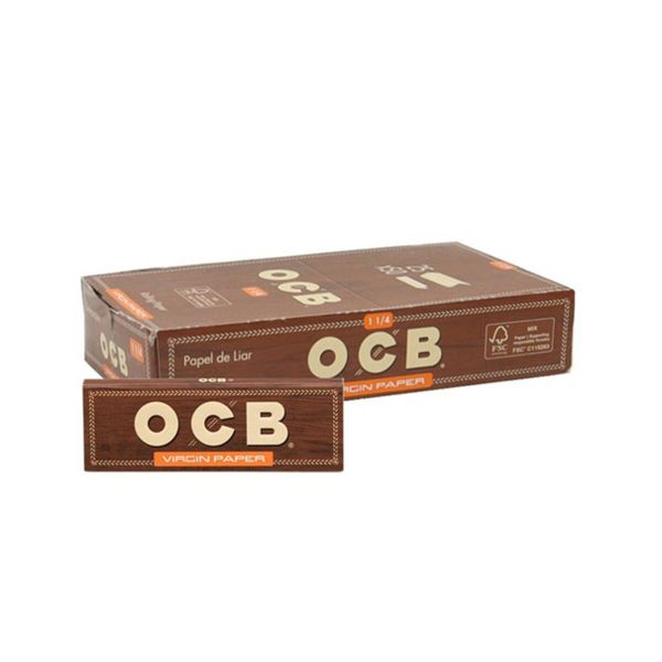 OCB Virgin Brown Medium 1¼ Rolling Papers – Pack of 25 Booklets