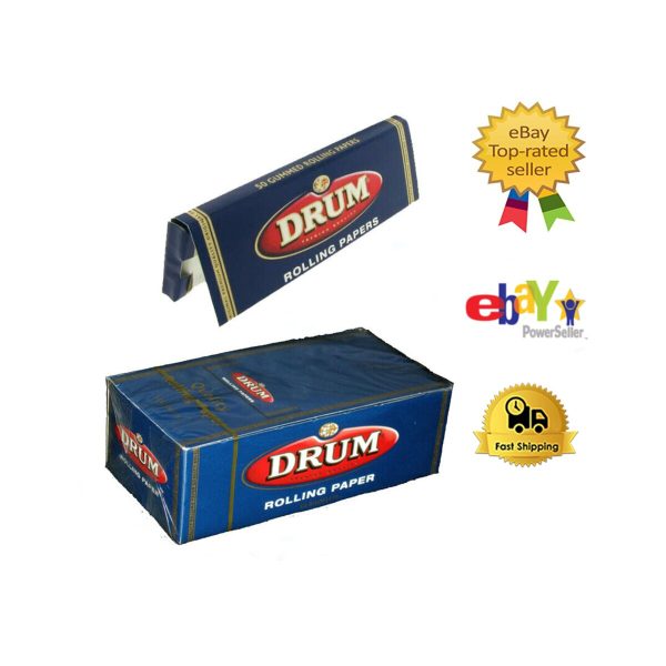 master-55 Drum Blue Regular Size Rolling Papers – Pack of 50 Booklets