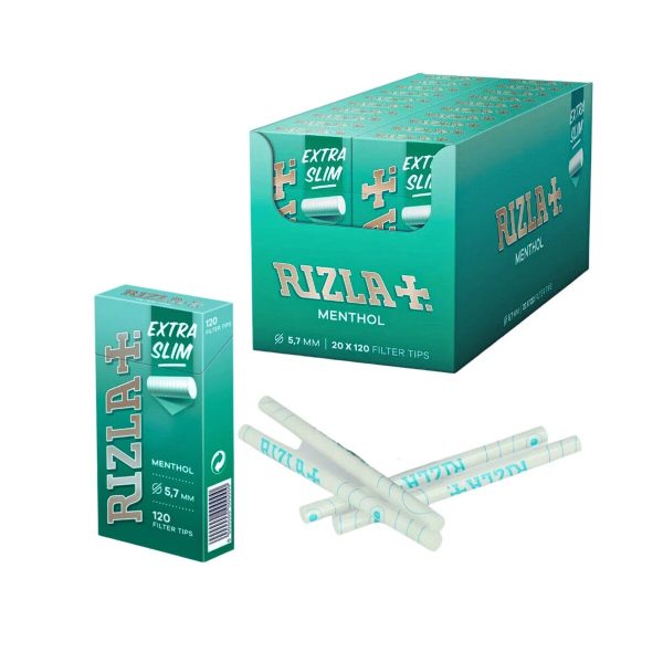 master-71 Filtri Rizla Menthol Pop Tips Ultra Slim 5,7 mm in stick – 120 filtri