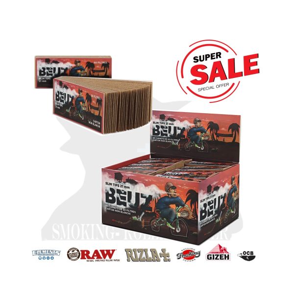 master-81 Filtres en carton BEUZ Brown Bike Regular 60 × 21 mm – 50 carnets