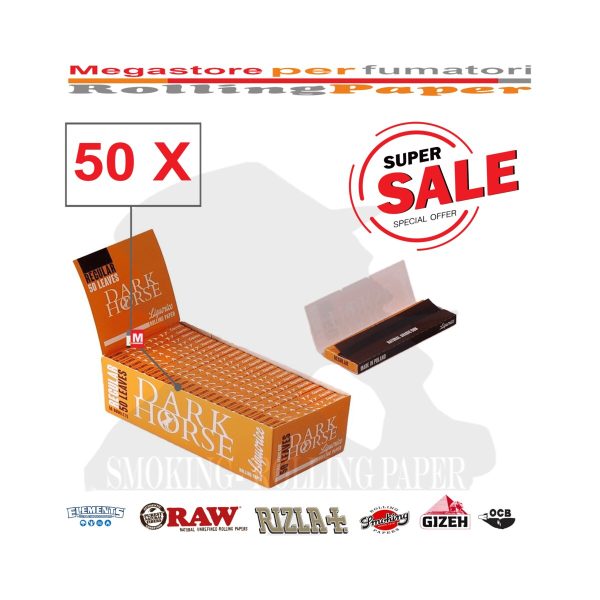 master-93 Dark Horse Liquorice Regular Size Rolling Papers – Pack of 50 Booklets
